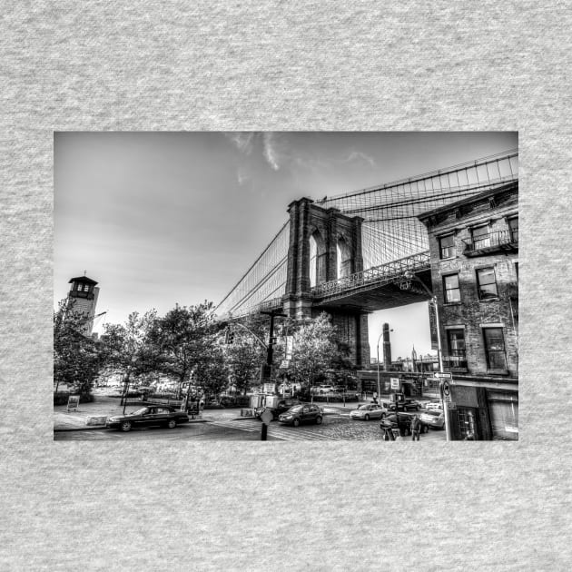 Old Fulton Street And Brooklyn Bridge, New York by tommysphotos